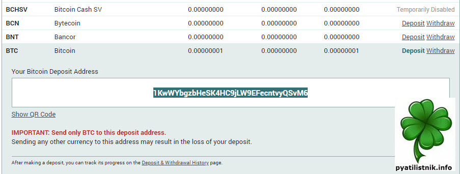 Как узнать bitcoin адрес на Poloniex-03